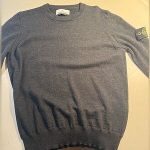 Stone Island Dark Charcoal Wool Sweater